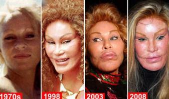 Тетка конечно молодец, что следит за собой, но рука пластического хирурга видна, а вся эта ненатуральность уже начинает набивать оскомину. А итог то все равно один: