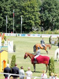 Тут плохо видно - нет ветра, но на штоке российский флаг.
И при исполнении гимна, включая российский, в отличие от самой России, встают все, включая даже работников, которых это, как бы, может и не касаться...