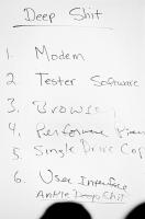 Для "не-англичан":
Shit по-английски значит "дерьмо". Deep ****, стало быть, "глубокое дерьмо"...
А "лист" по-английски пишется несколько иначе : sheet, хоть и звучит похоже :)