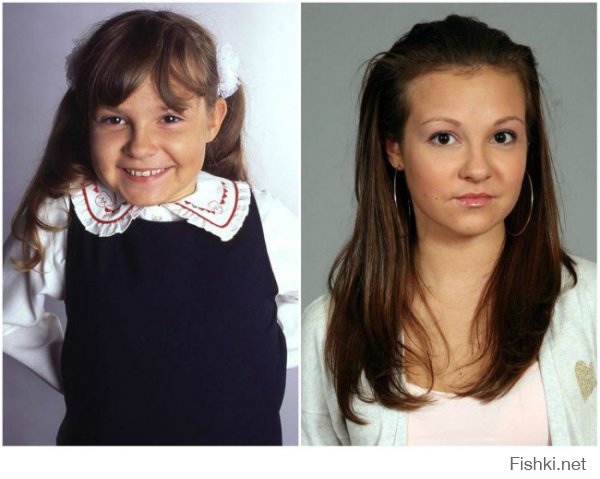 У Ирины Андреевой лицо на взрослой фотке более детское получилось, чем на детской...