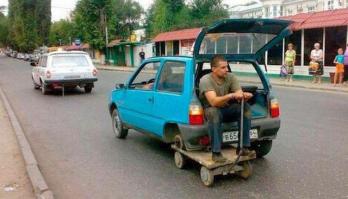 Технологии Сколково.
Подруливающие задние колеса.