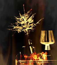 15.Создать уютный декор стола можно из простой еловой или сосновой веточки. (by PxlrExpress)