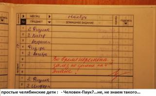 Учительские перлы из школьных дневников