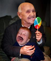 хера себе внучку конфетками рот раздирбанили