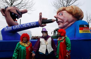 Мясник Порошенко, гауляйтер Яценюк, доярка Меркель немецкие карикатуры