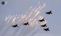 Belarussian MiG-29 jet fighters take part in a military parade during celebrations marking Independence Day in Minsk. VASILY FEDOSENKO/REUTERS