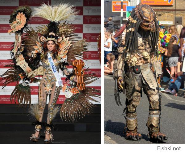 Одну мне нац. костюмы Никарагуа и прочих Боливий косплей на Хищника напоминают?