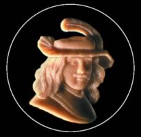 Портрет-барельеф (3х4 мм) вырезан из кусочка терновой косточки.
Автор Николай Сядристый