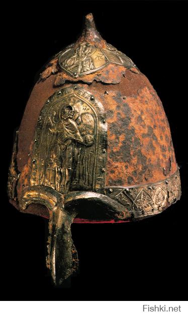 Шлем. Владимиро-Суздальская Русь. Серебро, чеканка, гравировка. 12 век