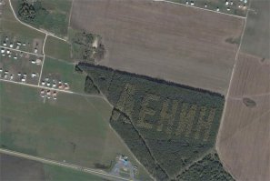Воронежцы высадили 12 тысяч сосен в виде надписи «70 лет Победы»