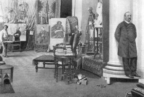 И.Е.Репин в мастерской