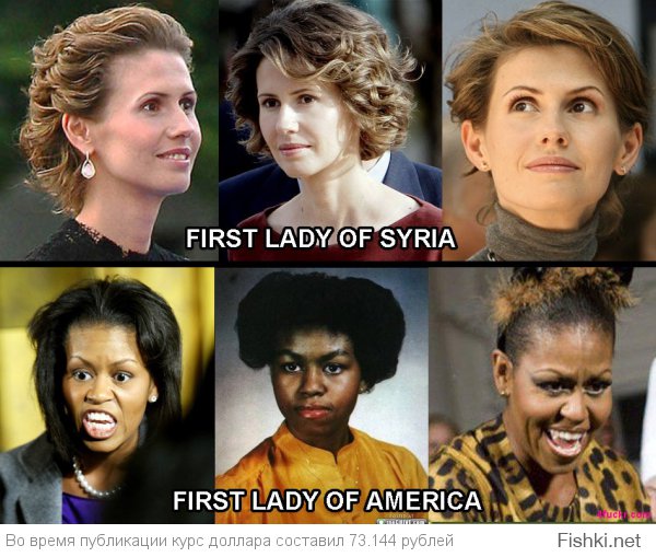 Первые леди Сирии и США...