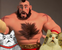 Пьяная драка в стиле Street Fighter 