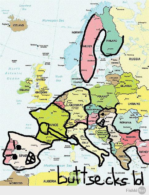 Вот как смотрится продвинутый запад на карте Европы!