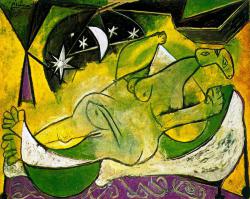 Чего-то я в его творчестве не понимаю... 
Вот это называется "Лежащая обнаженная женщина"...
Может, к инопланетянам покойный вхож был?