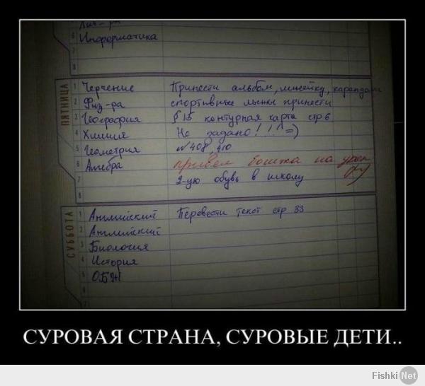 БОМЖ, видимо без сменки, сука, пришел.
Посему сразу за замечанием - "2ую обувь в школу"