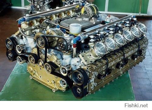 мне вот этот двигатель нравится

Горизонтально-оппозитный
12 цилиндров
60 клапанов
Рабочий объем 3,497 куб.см
Мощность 620 л.с. при 12500 об./мин
Зажигание двойное Магнетти Марелли
