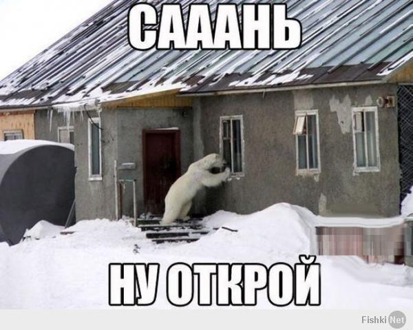 Конечно это Россиия. На улице зима, а в доме форточки открыты. Медведь ходит закрывает, чтобы улицу не грели.