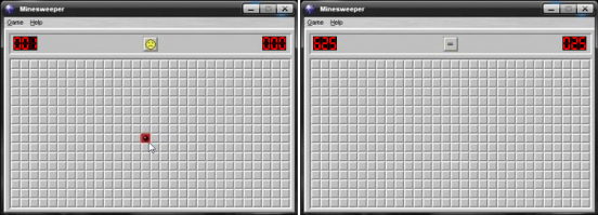 Как Вы сказали "В ХР - это не реально". 
Но дело в том, что "Сапер" из ХР и "Сапер" из 7ки - это две разные программы. Согласны? В посте "Сапер" из ХР. Ведь так? Сравнивать возможности этого "Сапера" и того нет смысла. Вот "Калькулятор" и "Сапер" тоже разные программы. Было бы глупо сравнивать и говорить, что "Сапер" не умеет считать корень квадратный. Не находите?
Но а если вы увидите рисунок, где "Сапер" посчитал таки корень?.. Вы скажите "Фотошоп" или "В паинте", но точно не "А в калькуляторе можно." Глупо звучит?
.
Так вот: мы оба видим, что это "Сапер" который не может взорваться при первом клике и не умеет считать корни. А значит PrintScreen-ы таких окон редактированы в графическом редакторе и к теме поста никак не относятся.