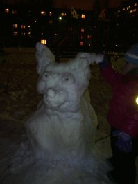 с дочкой лепили )