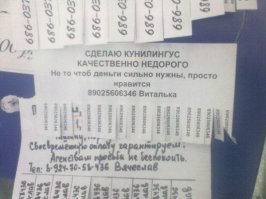 Кто бы ни развесил эти потрясные объявления, он просто гений!  