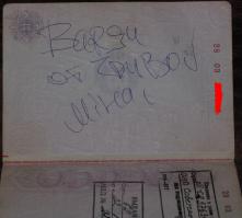 Вот скан с моего паспорта. Номер, естественно, замазал. 
Барс - это я. Михай - гитарист из Zdob Si Zdub.
Паспорт какой страны?