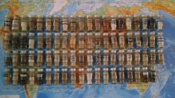 Моя коллекция песка с пляжей мира (клиенты привозят). Вижу что есть к чему стремиться.