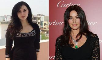 "Моника Беллуччи" из Казахстана (слева).