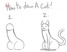 как нарисовать кошку