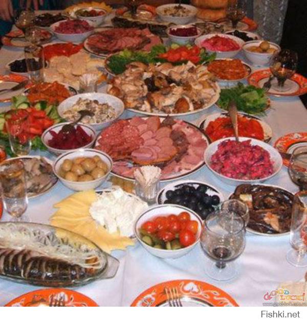 Ужин в России.