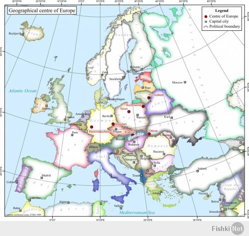 На самом деле вопрос о цетре Европы является спроным. Зависит от того, какие територии вклюяать в Европу.
На фото в посте - не Украина, а центр Европы в Литве.
Есть еще и центр Европы в Беларуси.
В Украине тоже.
По цетру Европы есть и в Польше и в Словакии.

Вобщем - выбирайте центр по своему вкусу - карту можете посмотреть тоже. :)