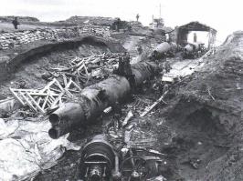 Японские карликовые лодки Тип С на захваченном американцами острове Киска, Алеутские острова, сентябрь 1943 г.