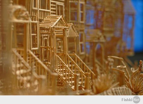 Скульптуры из зубочисток от Боба Морхеда