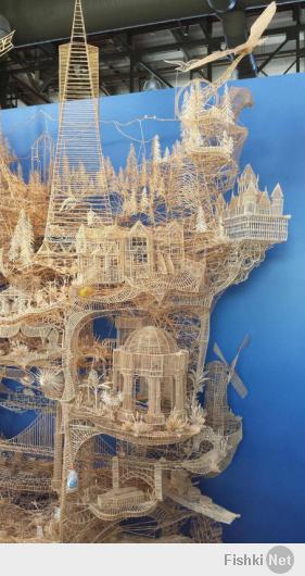 Скульптуры из зубочисток от Боба Морхеда