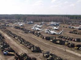 Чернобыльская атомная электростанция с высоты