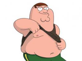 ... и приз за максимальное сходство (как внешне, так и по уровню интеллекта) с Виталиком Милоновым получает Питер Гриффин