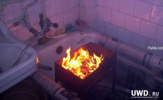 на кухне... во, в туалете умельцы жарили