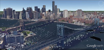 Эта технология должна передавать рельеф земли. Для строений существуют полноценные 3D модели