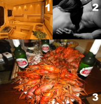 Вот самые приятные ощущения по мнению моего мужа, при этом они должны быть выполнены именно в такой последовательности не выходя из бани.