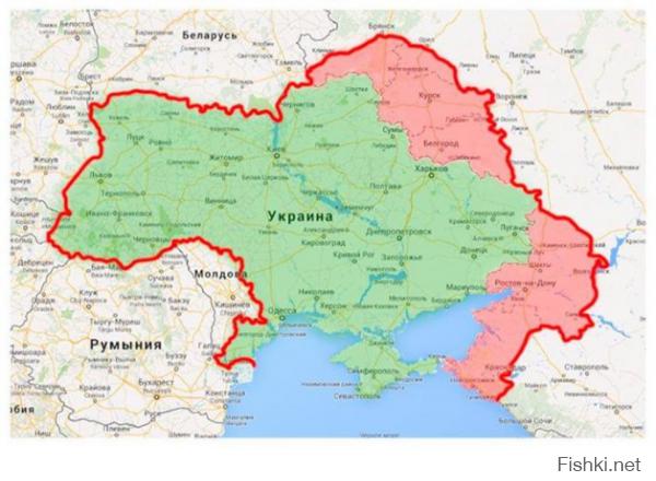 «План и карта Коломойского» — увеличение территории Украины, за счет России
