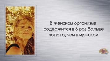 А сколько золота в мужике и где то золото у бабы!?