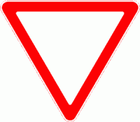 Автор наверное имел в виду что знак уступи дорогу перевернут