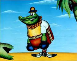 Особенно мне нравился крокдил - боксер и быдло с золотой фиксой и сигарой. Который говорил : "Если только захочу и луну я проглочу"