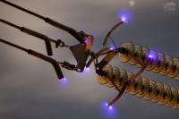 Да.. вот ты упрям так упрям, поле переменное с высокой частотой, а вращаться разрядом вперёд он не будет, потому что ионизированный воздух всегда находится сзади, лестница Якова например идёт снизу вверх от того что воздух нагревается и стремится вверх. Ещё кое-что про разряды: в данном случае это не замкнутая дуга , а разряд корона, она всегда исходит из конца проводника, поэтому на ЛЭП ставят защитные экраны  
сама корона


и ротор(проволочку) толкает отнюдь не магнитное поле так как оно там переменное и с бешеной частотой за пределами звука 100-и кГц, а ионизированная плазма, возникающая в воздухе иза-за коронного разряда, учите матчасть, СЭР!

Nice try, novice, but don't mess with a maestro!