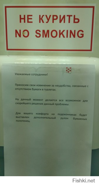 У них хоть туалетная бумага есть