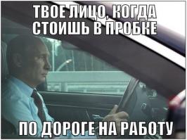если бы у меня было такое лицо, я в пробках бы не стоял!!!:)