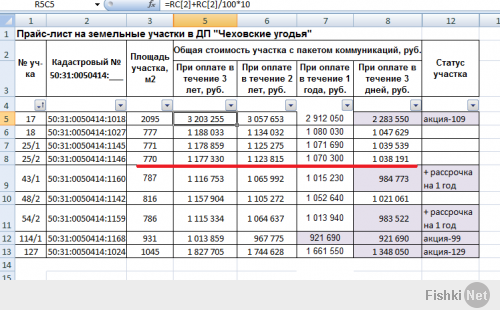 такое ощущение, что вы тролль. Смотрите цены на участки от оф.продавца участков. Я еще обращаю внимание, что это КП, а не СНТ, вся инфраструктура вокруг учасков будет принадлежать чужому дяде на правах собственности, которому вы будете платить, чтобы элементарно проехать по дороге к своему участку. А членские взносы в КП - от 5т.р. в месяц.

Больше ляма за 7 соток вблизи помойки - замечательная цена. Где вы 55т.р. увидели, не понятно. А ведь спор начинался именно с этого. Я еще не говорю что вблизи от платформы Луч прямо сейчас строится огромный логистический парк, больше в разы, чем в Новоселках. 

Замечательные участки с видом на помойку и промзону. Никакой загородной романтики.