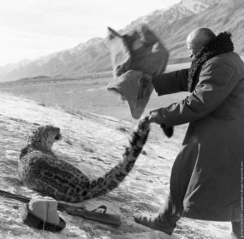 Фантастическое фото охотника из Киргизии, 1966г.