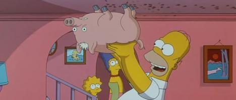 Свинья, выращенная как домашний питомец