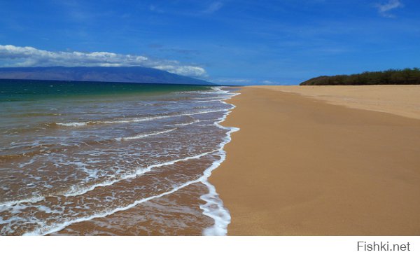 Один из самых необычных пляжей где я был - Polihua Beach на Гавайском острове Ланаи. Ланаи вообще немноголюдный остров, а на этот пляж можно добраться только на внедорожнике по очень колдобистой дороге. Результат - полное отсутствие людей на огромном 2-километровом и широком пляже.